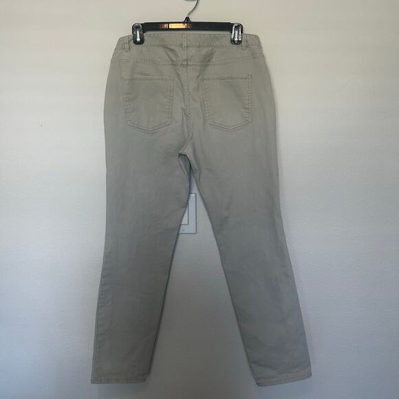 Coldwater Creek Women's Khaki Straight leg Relaxed fit pant sz 12 - Picture 3 of 8